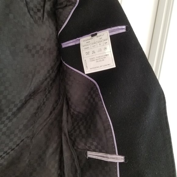Black Wool Cashmere Blazer/ Suit Jacket - Picture 9 of 11